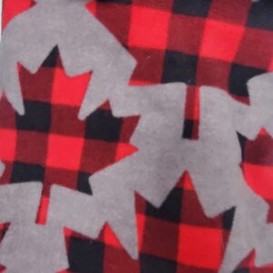 Grey Maple leafe fleece blanket