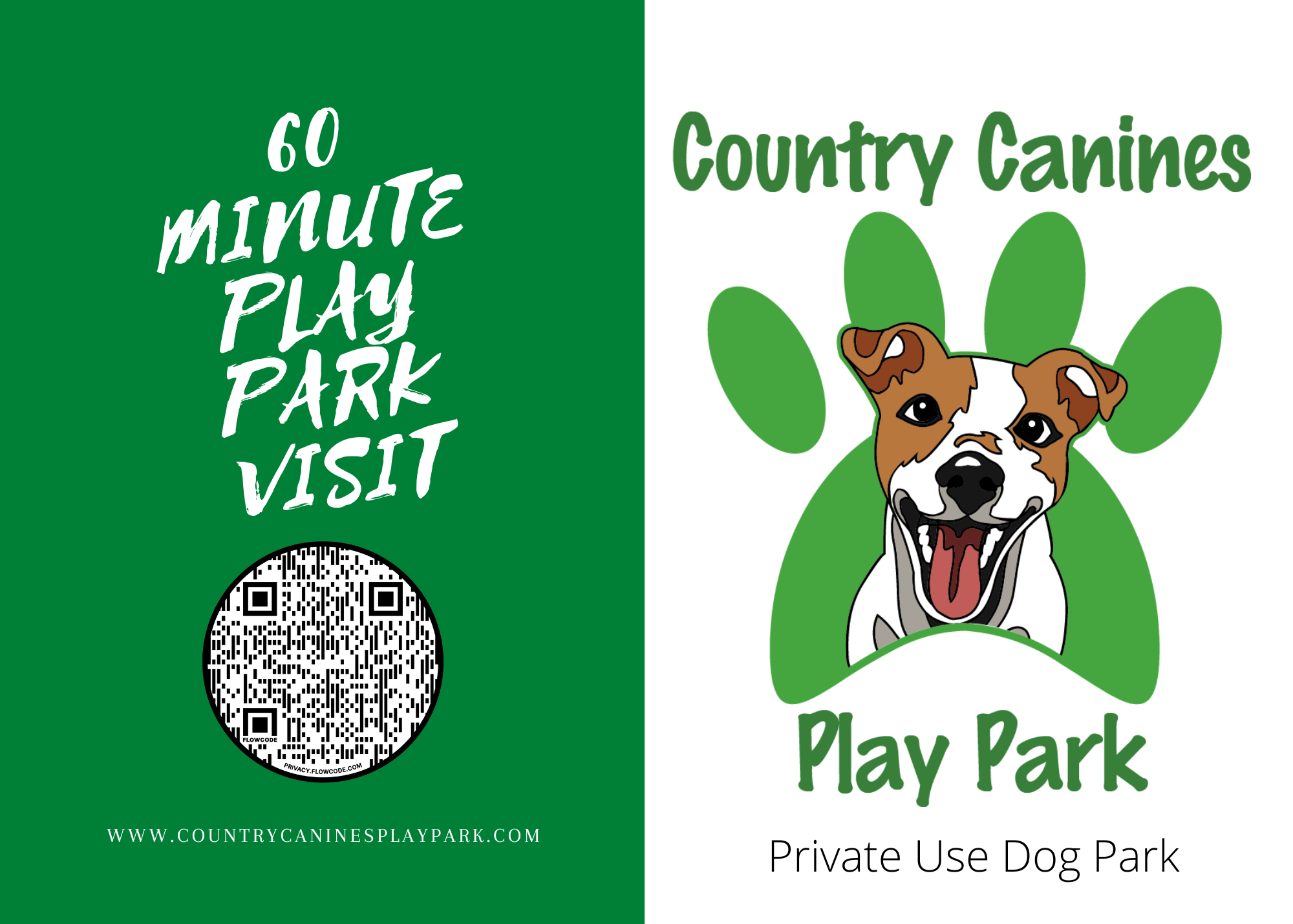 1 HOUR GIFT CERTIFICATE COUNTRY CANINE PLAY PARK