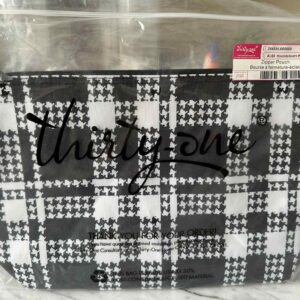 THIRTY ONE ZIPPER POUCH - HOUNDSTOOTH