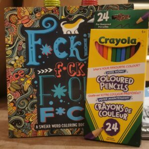 COLOURING BOOK & PENCIL CRAYONS